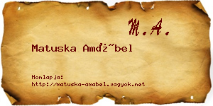 Matuska Amábel névjegykártya